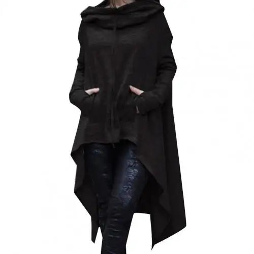 Autumn Long Hoodie Solid Color Hooded Elegant Sweatshirt  Vetement Femme Hoodies Women Casual Wear Streetwear