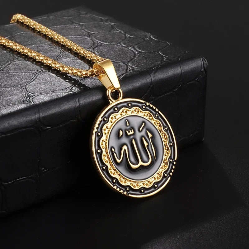 Allah Quran Necklace for Men Women Islamic Muslim Ramadhan Jewelry Gifts