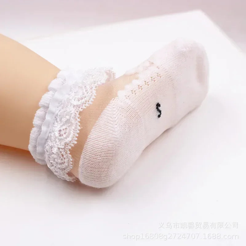 Summer Baby Girl Socks Ruffle Sock for Little Girl Kids Lace Flower Princess Mesh Socks Toddler Socks