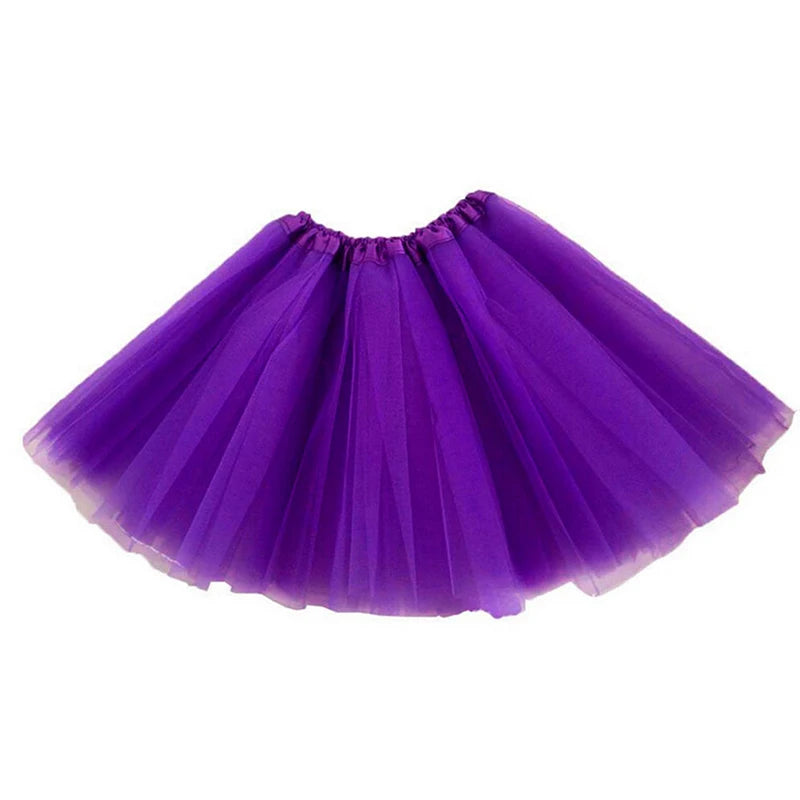 1Pc Kids Baby Girls Chiffon Dance Tutu Skirt For Girls Multi-Layers Tulle Toddler Pettiskirt Children Chiffon Skirt length 30cm