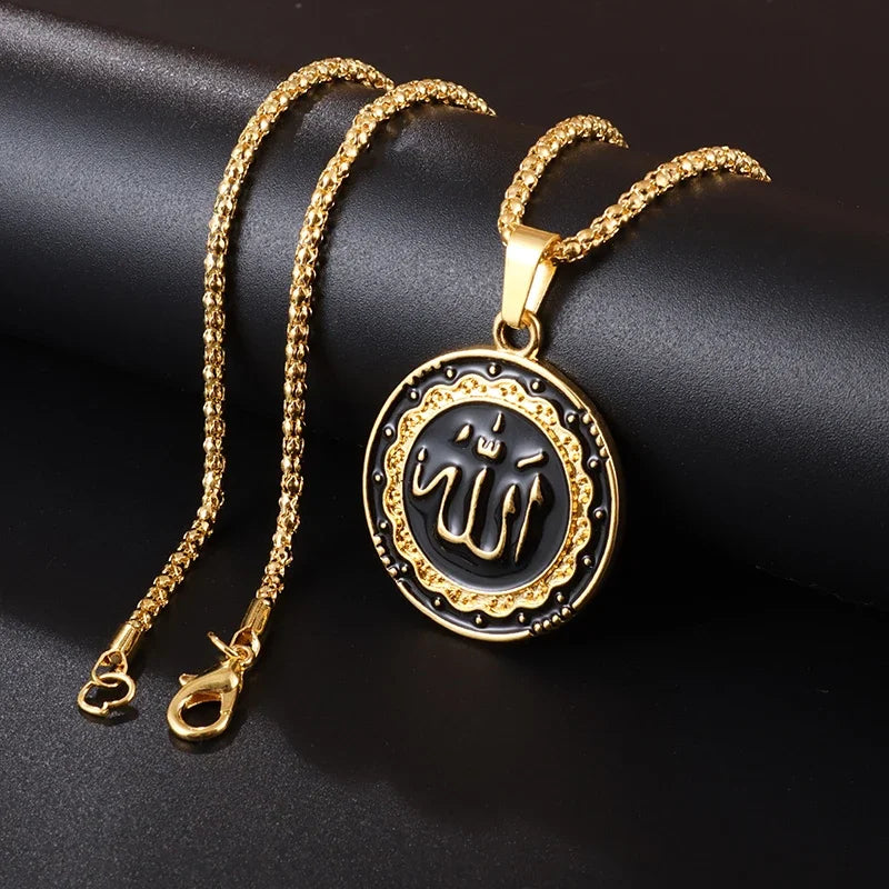 Allah Quran Necklace for Men Women Islamic Muslim Ramadhan Jewelry Gifts