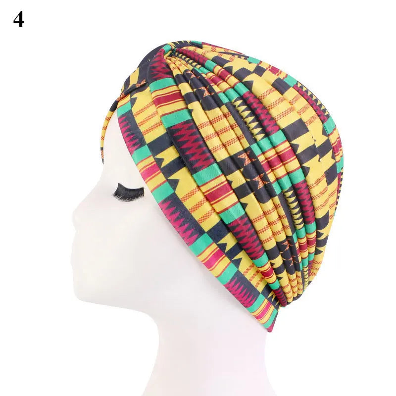 2021 Muslim Cotton Turban Hat With Button Hijab Bonner Head Wrap For Women Indian African Twist Hijab Caps Turbante Mujer