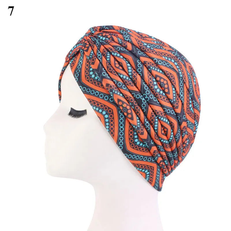 2021 Muslim Cotton Turban Hat With Button Hijab Bonner Head Wrap For Women Indian African Twist Hijab Caps Turbante Mujer