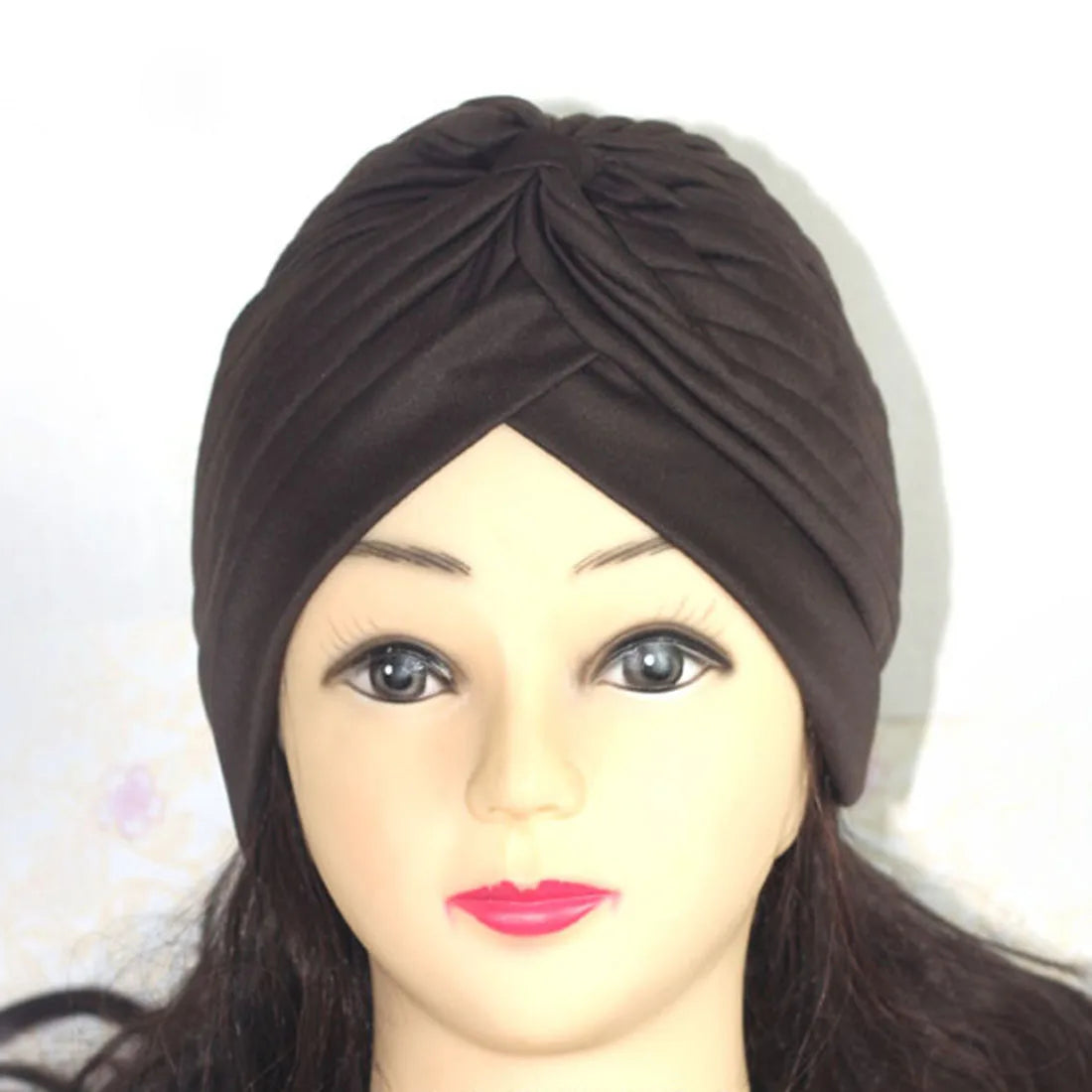 2021 Muslim Cotton Turban Hat With Button Hijab Bonner Head Wrap For Women Indian African Twist Hijab Caps Turbante Mujer
