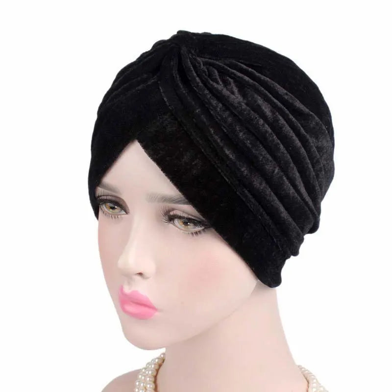 2021 Muslim Cotton Turban Hat With Button Hijab Bonner Head Wrap For Women Indian African Twist Hijab Caps Turbante Mujer