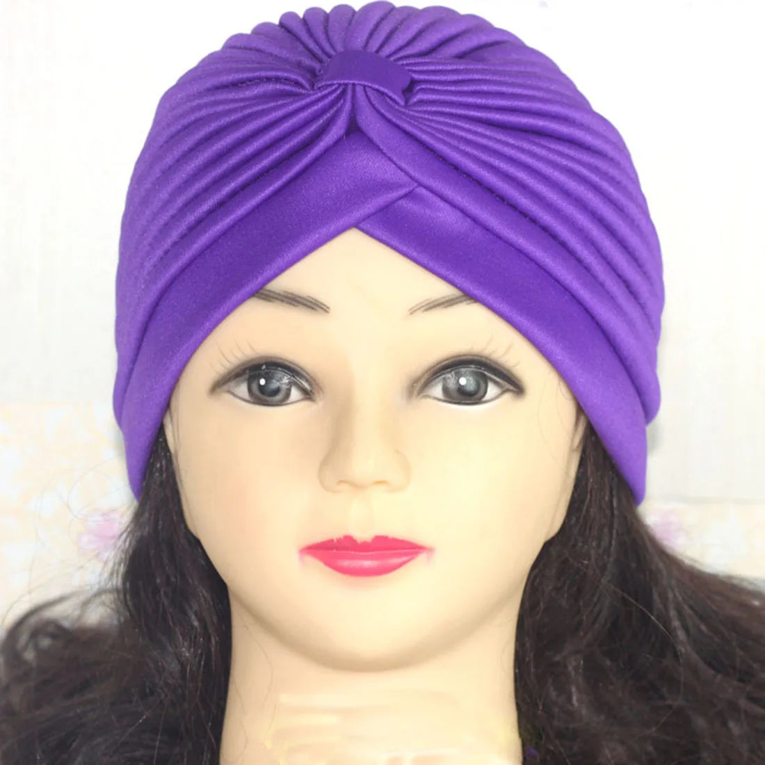 2021 Muslim Cotton Turban Hat With Button Hijab Bonner Head Wrap For Women Indian African Twist Hijab Caps Turbante Mujer