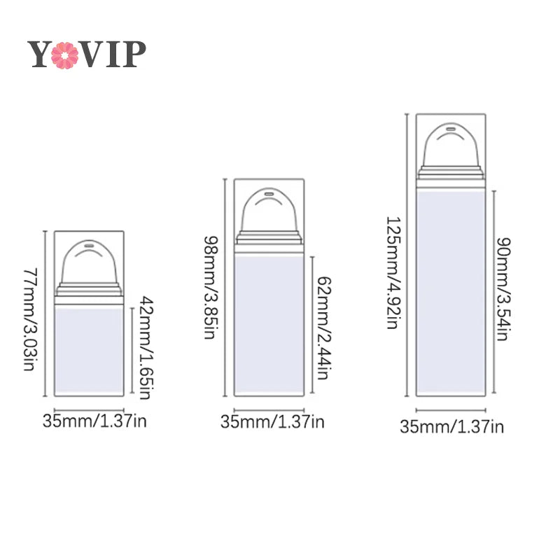 1PC 15/30/50ml Empty Airless Pump Bottles Mini Lotion Vacuum Cosmetic Containers Women Make Up Travel Emulsion Bottle