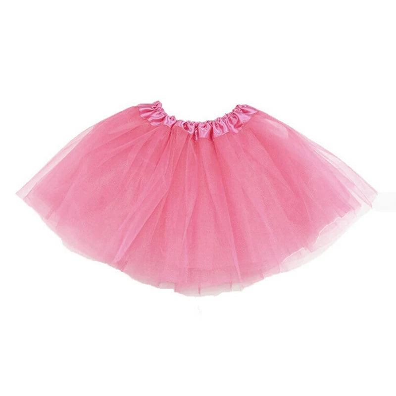 1Pc Kids Baby Girls Chiffon Dance Tutu Skirt For Girls Multi-Layers Tulle Toddler Pettiskirt Children Chiffon Skirt length 30cm
