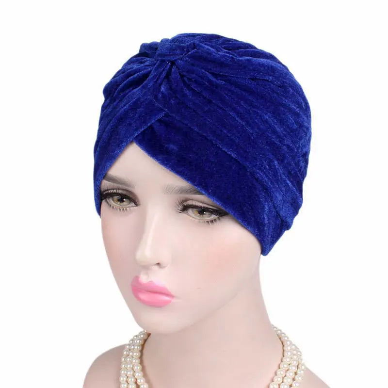 2021 Muslim Cotton Turban Hat With Button Hijab Bonner Head Wrap For Women Indian African Twist Hijab Caps Turbante Mujer