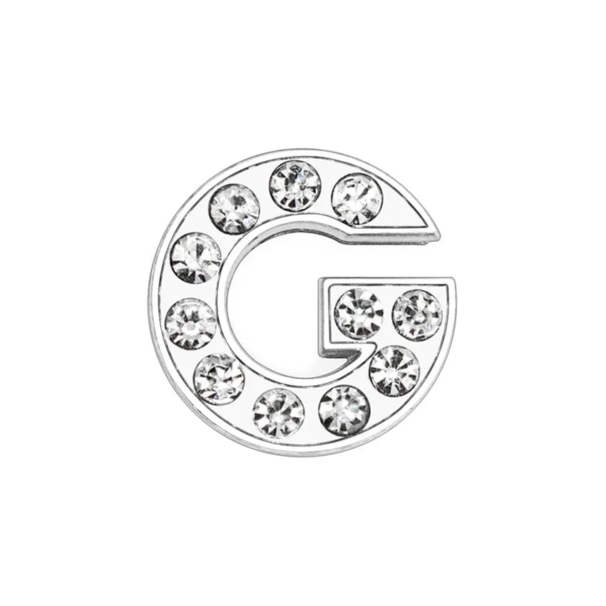 1pcs 8mm Slide Letters Charms Alphabet A-Z Alloy Rhinestone Fit DIY Wristband Bracelet Pet Collar Jewelry Making Women Kids Gift