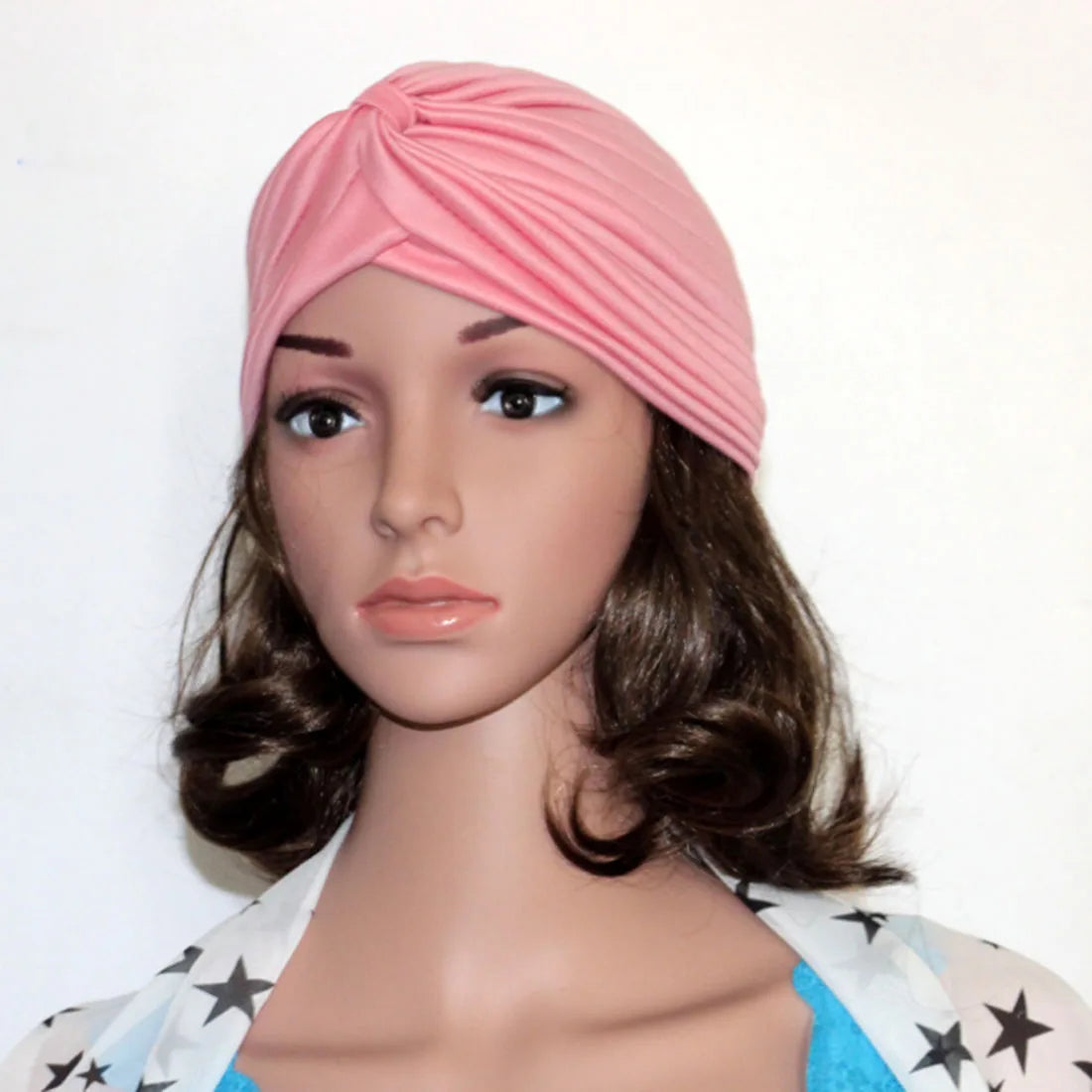 2021 Muslim Cotton Turban Hat With Button Hijab Bonner Head Wrap For Women Indian African Twist Hijab Caps Turbante Mujer