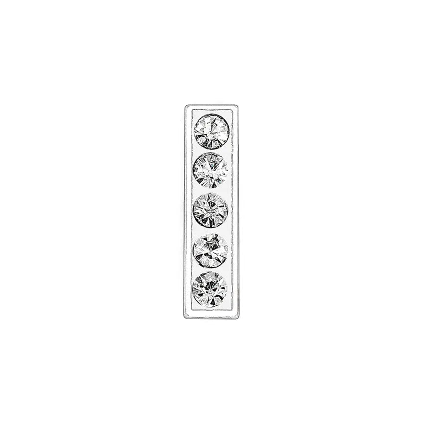 1pcs 8mm Slide Letters Charms Alphabet A-Z Alloy Rhinestone Fit DIY Wristband Bracelet Pet Collar Jewelry Making Women Kids Gift