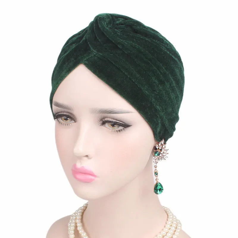 2021 Muslim Cotton Turban Hat With Button Hijab Bonner Head Wrap For Women Indian African Twist Hijab Caps Turbante Mujer