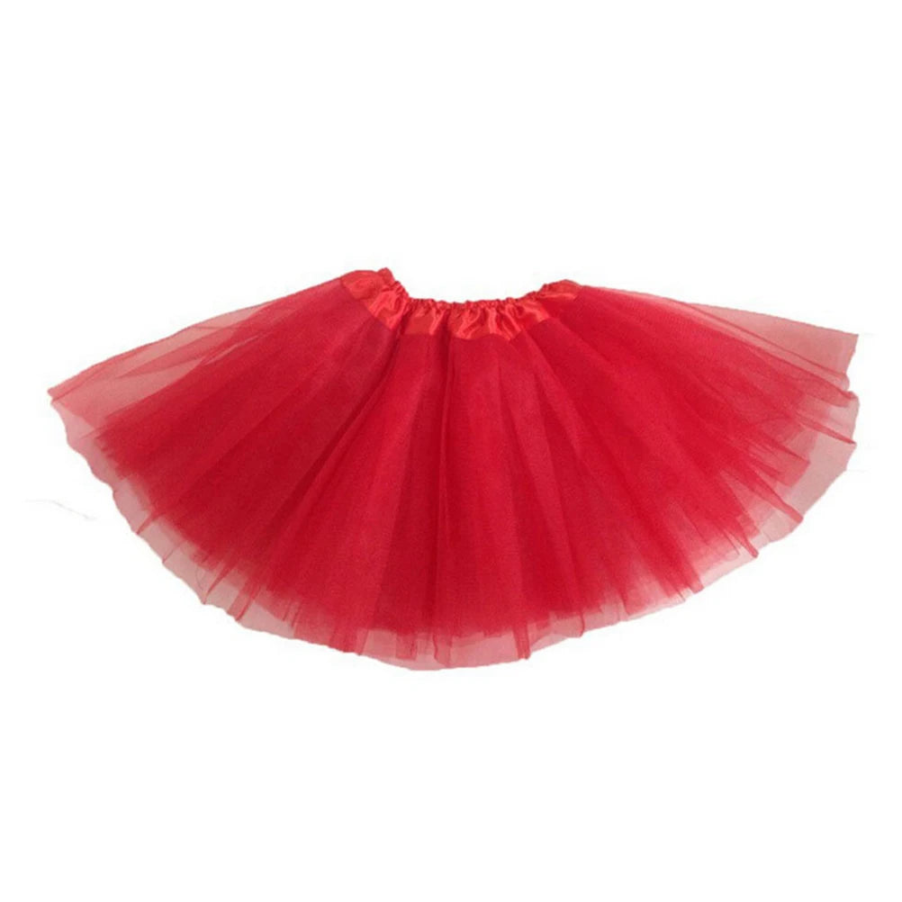 1Pc Kids Baby Girls Chiffon Dance Tutu Skirt For Girls Multi-Layers Tulle Toddler Pettiskirt Children Chiffon Skirt length 30cm