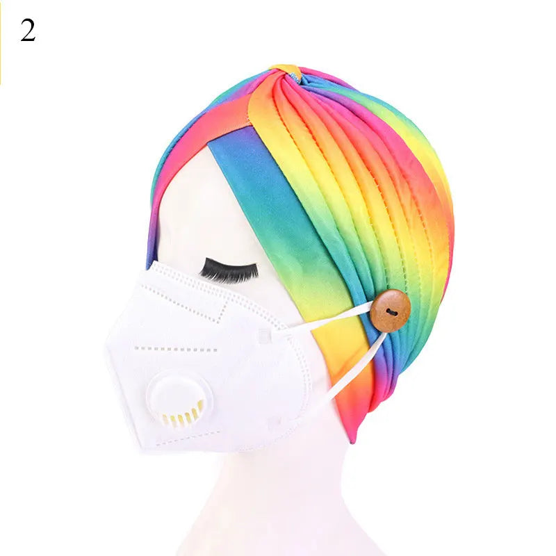 2021 Muslim Cotton Turban Hat With Button Hijab Bonner Head Wrap For Women Indian African Twist Hijab Caps Turbante Mujer