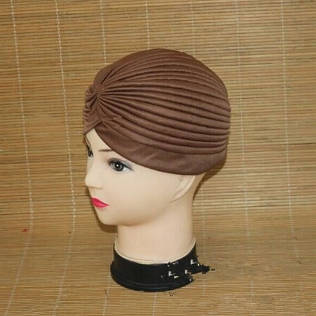 2021 Muslim Cotton Turban Hat With Button Hijab Bonner Head Wrap For Women Indian African Twist Hijab Caps Turbante Mujer