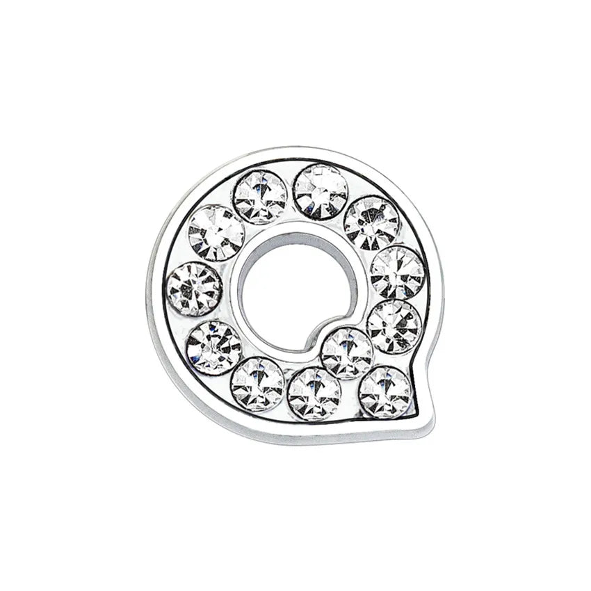 1pcs 8mm Slide Letters Charms Alphabet A-Z Alloy Rhinestone Fit DIY Wristband Bracelet Pet Collar Jewelry Making Women Kids Gift