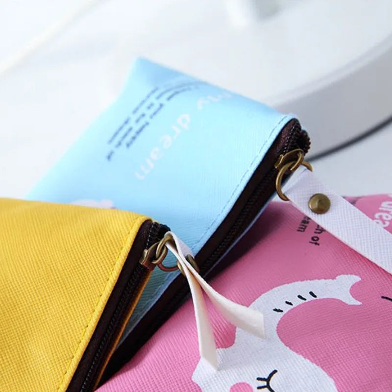 Cartoon Print Mini Portable Bags Fashion Coin Purse Card Holder Wallet Key Pouch Make up Cartoon Bag Kawaii Girls Cute Wallet