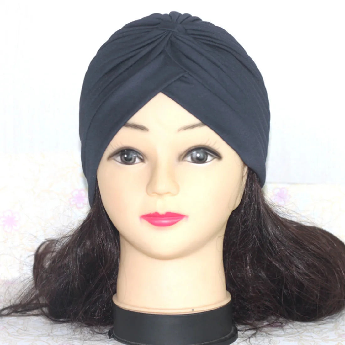 2021 Muslim Cotton Turban Hat With Button Hijab Bonner Head Wrap For Women Indian African Twist Hijab Caps Turbante Mujer