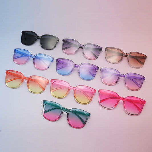 Fashion Jelly Gradient Square-shaped Lenses Sunglasses Outdoor Sun Protection Shades Colorful Sun Glasses Goggles 2025 New