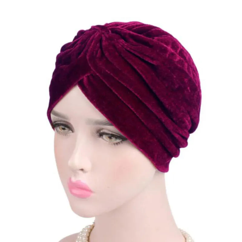 2021 Muslim Cotton Turban Hat With Button Hijab Bonner Head Wrap For Women Indian African Twist Hijab Caps Turbante Mujer