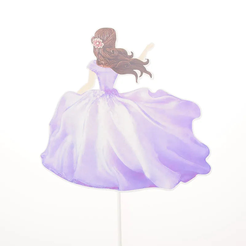 Cake Toppers Perfume Lipstick Makeup brush DIY Cupcake Topper Women Cake Flags Kids Girl Happy Birthday Bride Party Baking Decor