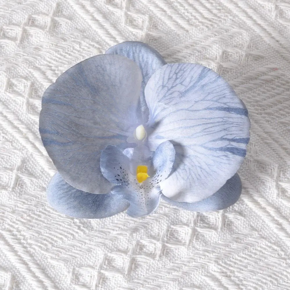 Cute Cloth Flower Hair Clip Pearl Korean Style Orchid Flower Hairpin Female Hair Accessories Duckbill Clip Girl Hair Clip Summer