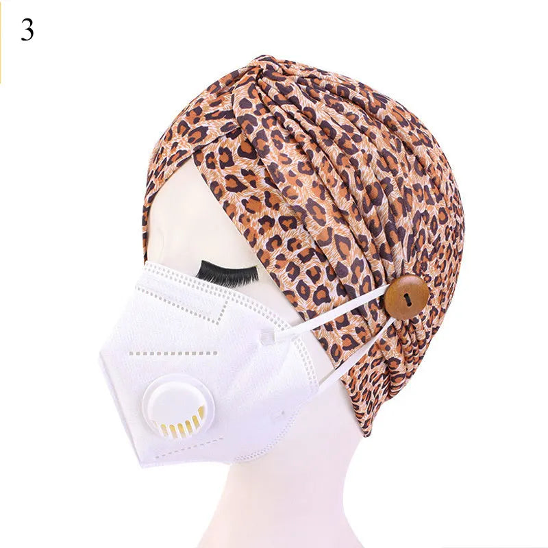 2021 Muslim Cotton Turban Hat With Button Hijab Bonner Head Wrap For Women Indian African Twist Hijab Caps Turbante Mujer