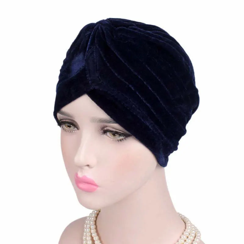 2021 Muslim Cotton Turban Hat With Button Hijab Bonner Head Wrap For Women Indian African Twist Hijab Caps Turbante Mujer