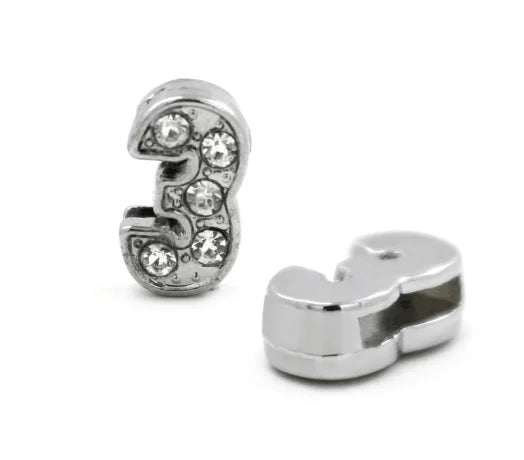 1pcs 8mm Slide Letters Charms Alphabet A-Z Alloy Rhinestone Fit DIY Wristband Bracelet Pet Collar Jewelry Making Women Kids Gift