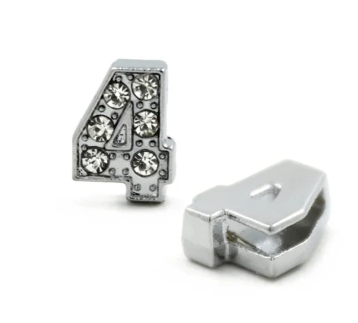 1pcs 8mm Slide Letters Charms Alphabet A-Z Alloy Rhinestone Fit DIY Wristband Bracelet Pet Collar Jewelry Making Women Kids Gift