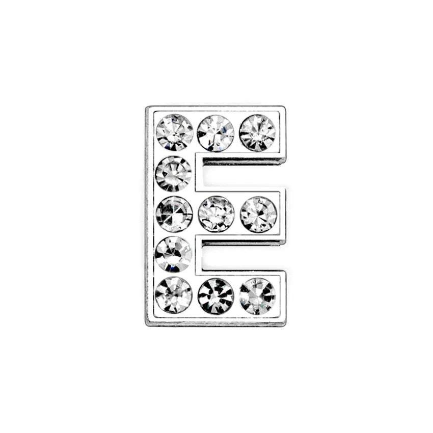 1pcs 8mm Slide Letters Charms Alphabet A-Z Alloy Rhinestone Fit DIY Wristband Bracelet Pet Collar Jewelry Making Women Kids Gift