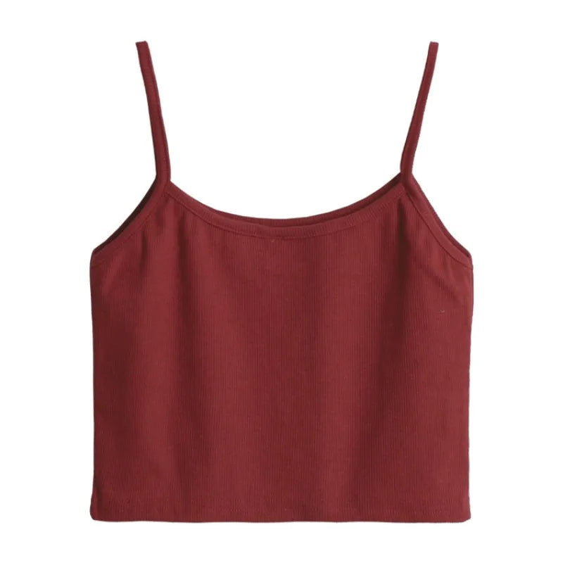 Fashionable Summer Hot Girl Small Camisole, Internet Famous, Worn Inside and Outside, Sexy Base, Beautiful Back, Exposed Navel