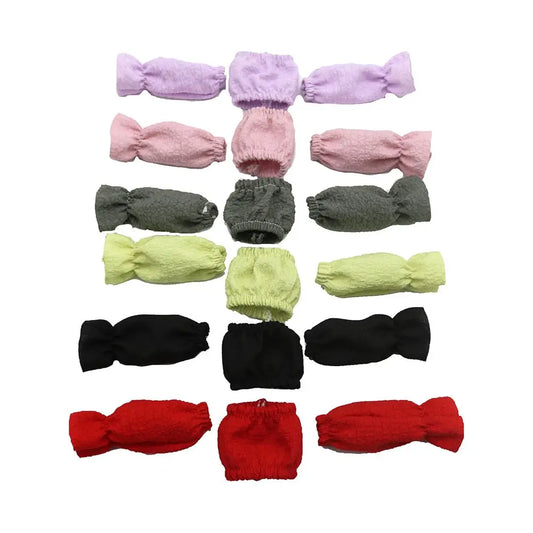 30CM Doll Clothes Fashion Puff Sleeve Tops Short T-shirt Plaid Pleated Skirt For 1/6 Bjd Dolls Accessories Dress Up Doll Gift