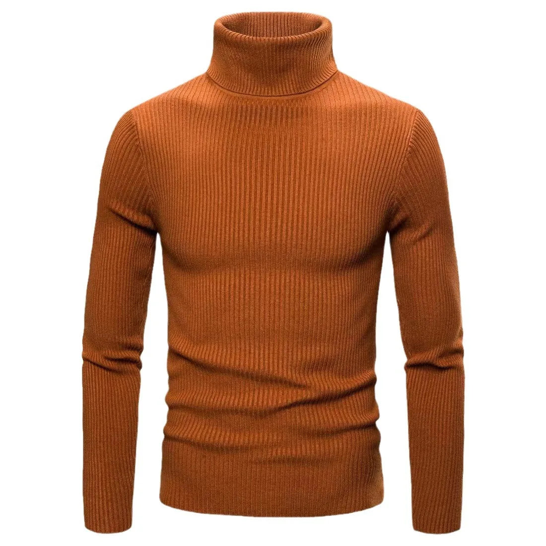 Men Pullovers Tops Turtleneck Sweaters Solid Knitted Full Sleeve Casual Regular Top Knit Thick Splice Slim Fit Autumn Winter