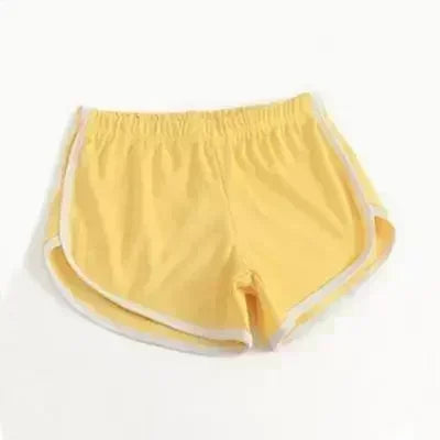 Summer New Shorts for Women's Casual Students Korean Edition Underlay Yoga Wide Leg Home Sleeping Pants with Edge Contrast Color