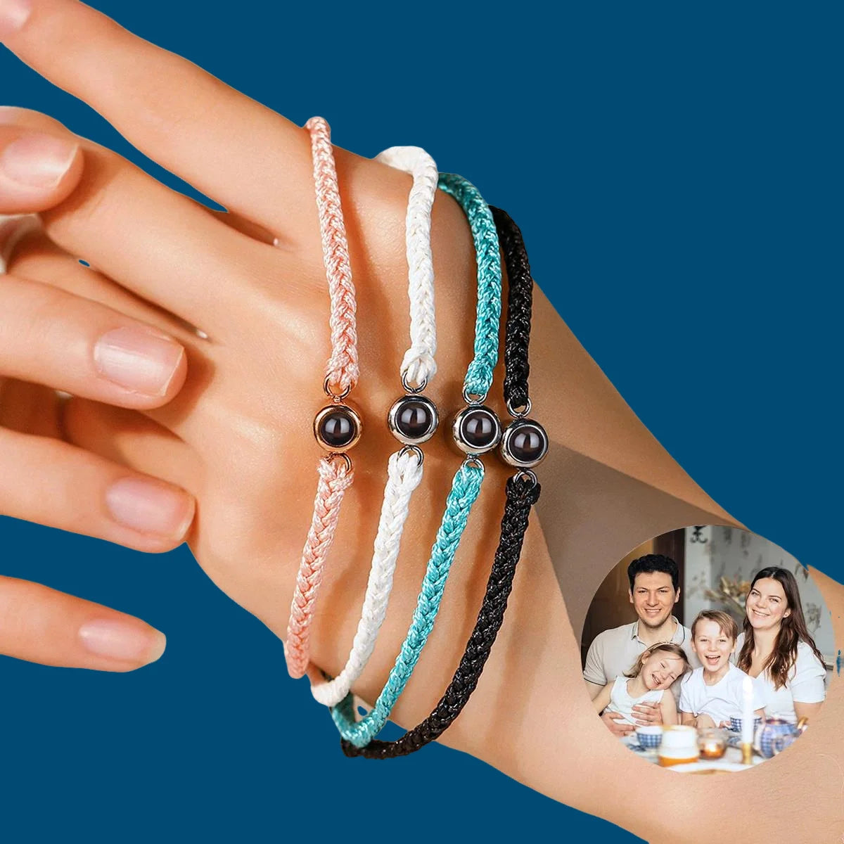 Custom Bracelets with Picture inside Customized Projection Bracelets with Photos Bracelet Personalized Photo Memorial Gifts 2025