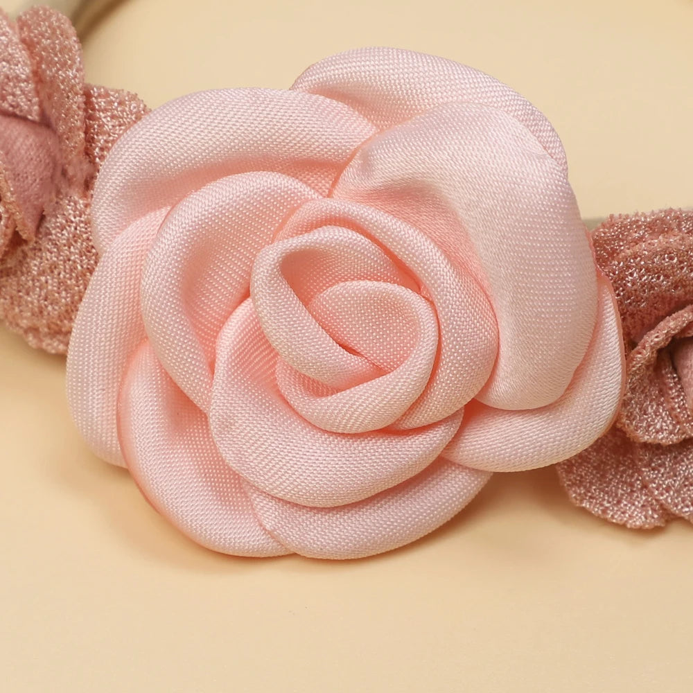 Cute Flower Baby Girl Headband Elastic Nylon Hair Band for Newborn Toddler Headwear Soft Kids Turban Baby Hair Accessories Girls