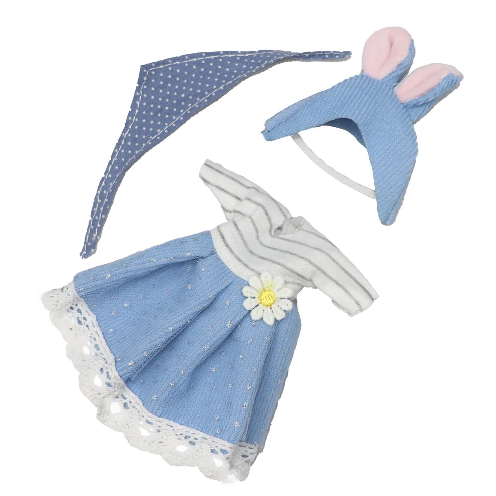 New Clothes For dolls 16 cm 15cm Bjd Clothes Hat Short Sweater Skirt For Mini Doll 1/8 1/12 6inch Hoodie Dress Up Boys and Girls